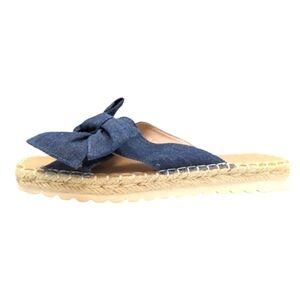 Bellucci denim bow sandals espadrilles